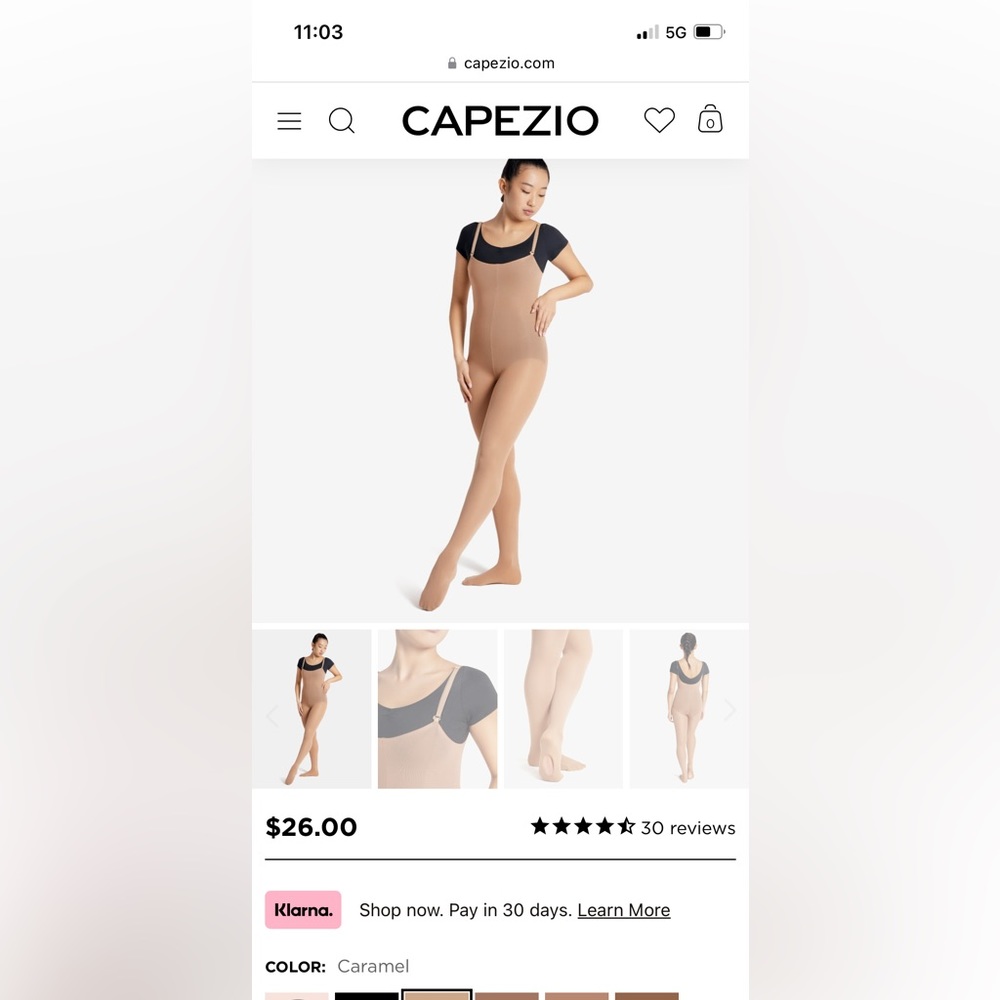 New in package Girls Bodytight Caramel L/XL